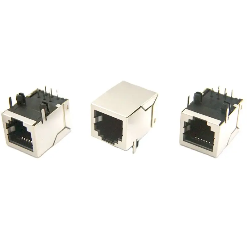 

Special Wholesale NEW Network Connector Terminal RJ11 RJ12 Phone Socket 56-6P6C female shielded shell L=18.5MM 100PCS/LOTS