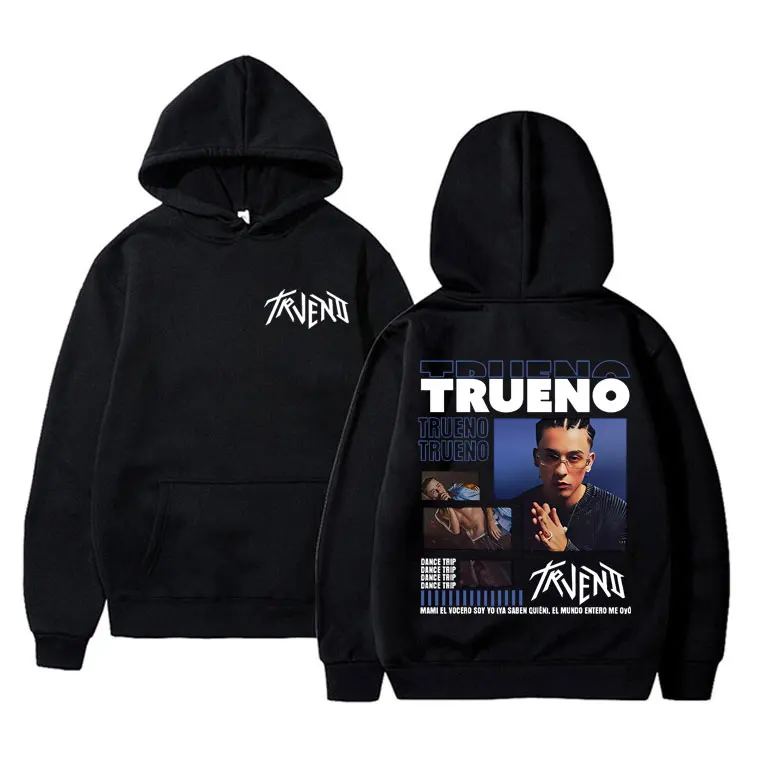 

Rare Rapper Trueno Dance Taip Print Hoodie Men Women Hip Hop Fashion Oversized Sweatshirt Unisex Vintage Casual Fleece Hoodies