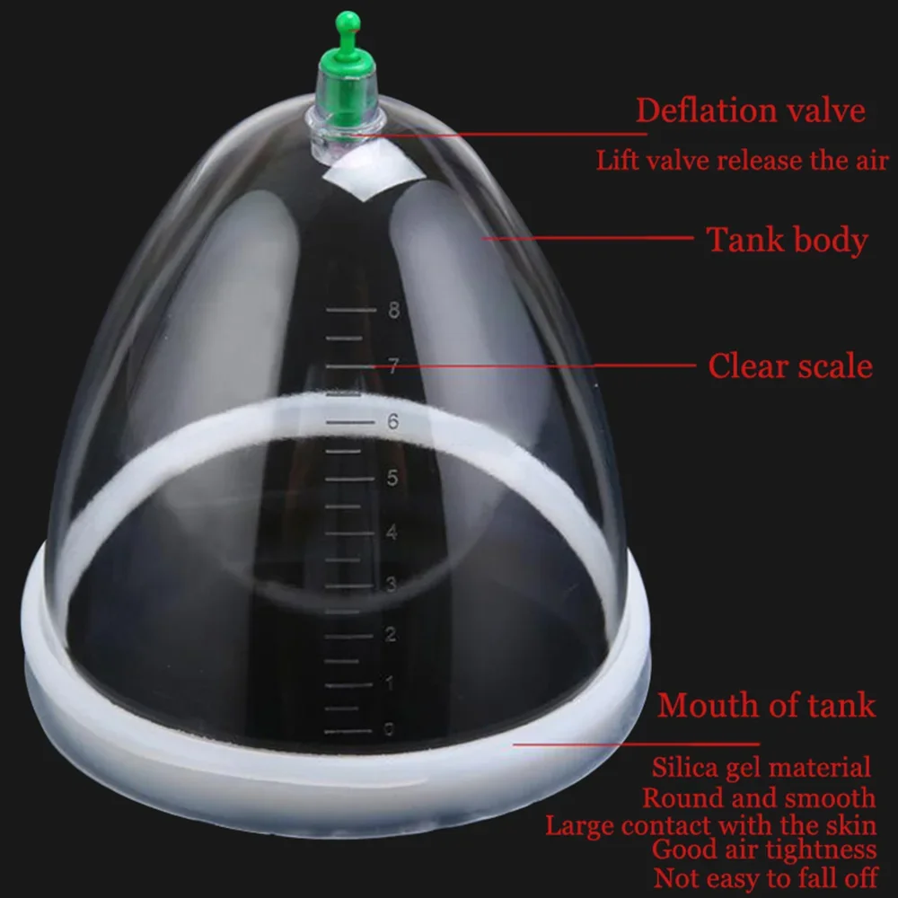 Breast & Buttocks Enlargement Massager Pump Suction Machine Vacuum Therapy Butt Enhancement Massage Device Cupping Cup Lifting