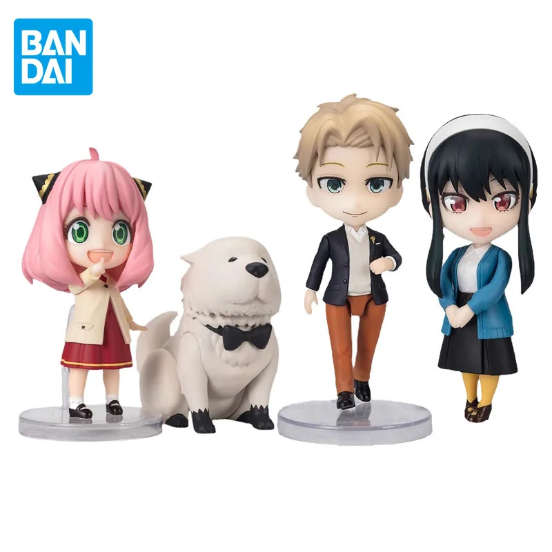 

Фигурки героев мультфильма BANDAI, подлинные персонажи, Мини шпионская семья, Аниме фигурки героев мультфильма, персонажи мультфильма, подвижные фигурки, игрушки для детей, подарок на Рождество