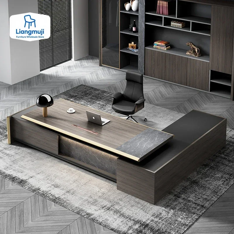 

Art Storage Boss Desk Cabinet Simple Modern Accessories Unusual Office Desk High Quality European Bureau Meuble Desk Furniture