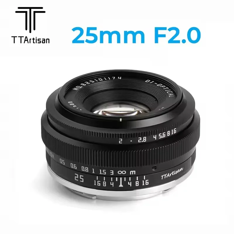 TTArtisan 25 مللي متر F2 APS-C عدسات تركيز يدوية لسوني E a6000 a6400 فوجي XT30 XT4 XS10 نيكون Zfc كانون EOS M EOSR M43 L زاوية واسعة