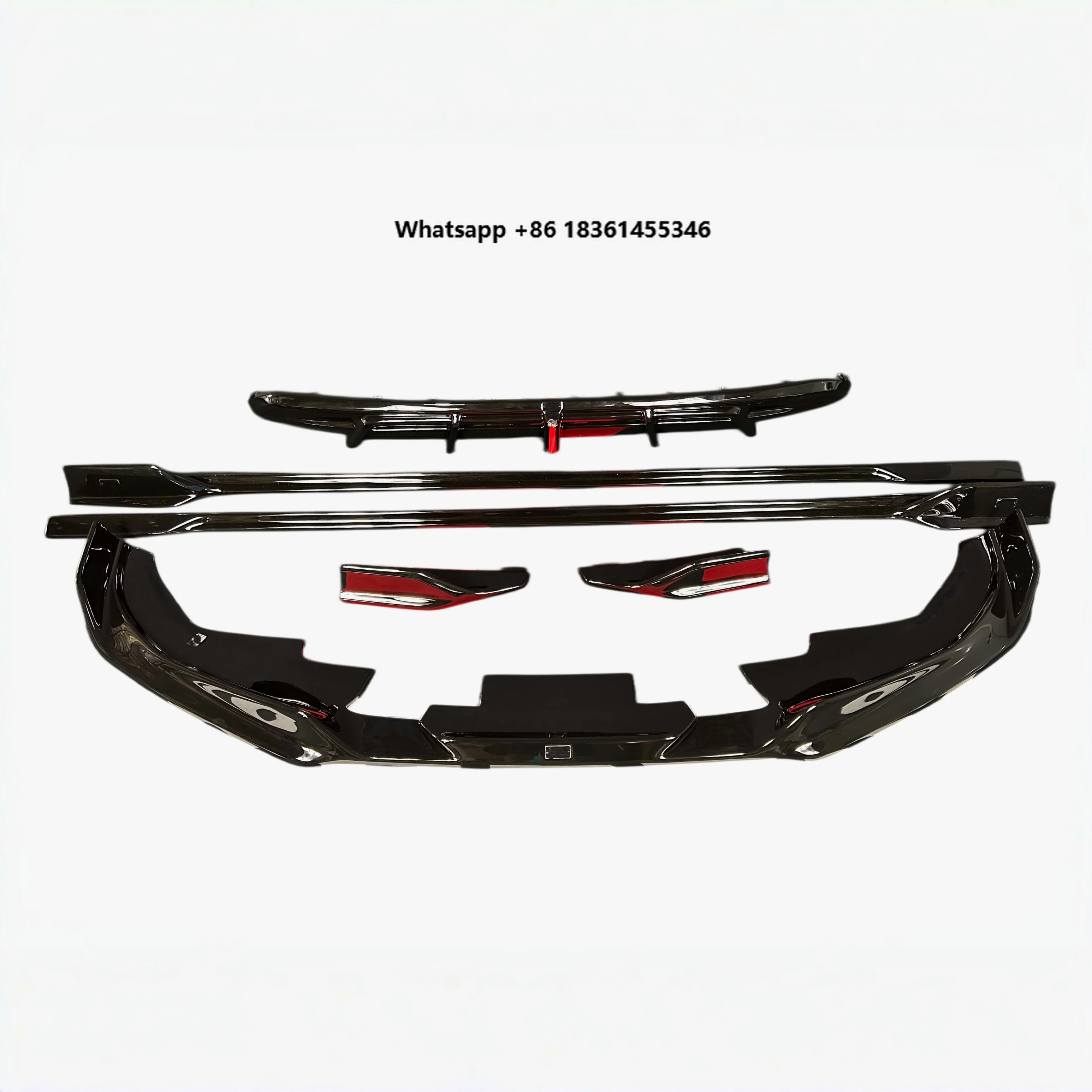 

For I4 G26 2022+ Front Lip Canards Diffuser High Quality AE Style Glossy Black Body Kit for