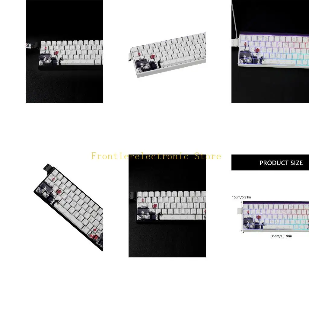 

G8DB Plums Blossoms PBT Колпачки для клавиш для переключателей MXes OEM-профиль 60/68 Набор ключей Маслостойкие механические для