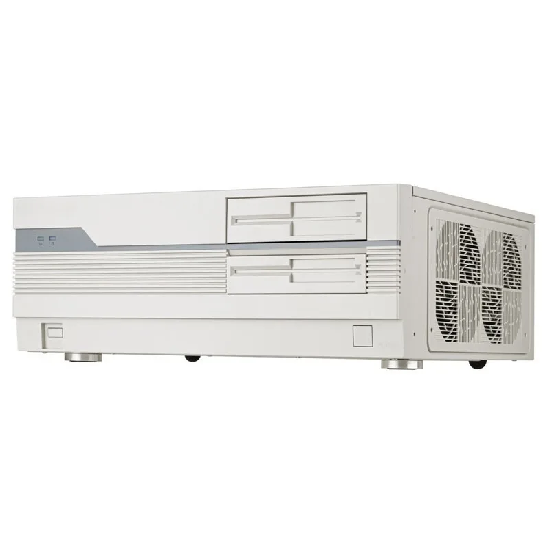 FLP01W Vintage Retro Horizontal ATX Computer Chassis, White HTPC Desktop Case Equipped With Front USB Type-C Interface