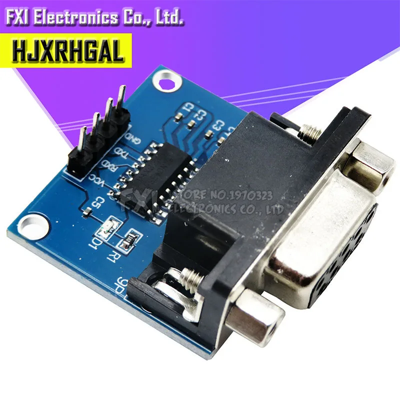 5pcs MAX3232 RS232 to TTL Serial Port Converter Module DB9 Connector MAX232 new