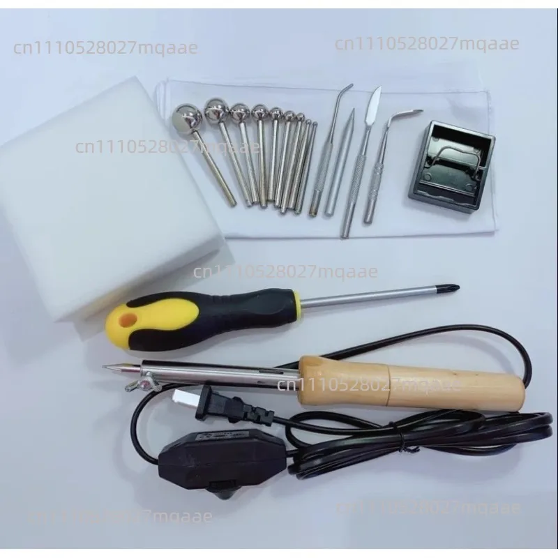 Hot Stamping Tool Set for Velvet Flower DIY – Adjustable Temperature Ball & Trowel Petal Tools