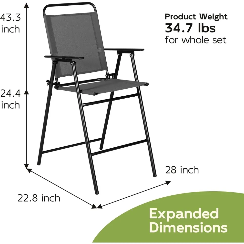 3-teiliges Bistro-Set, Tisch und Stühle, 3er-Set mit Platte aus gehärtetem Glas, Terrassenmöbel für Terrasse, für Garten, Rasen, Pool