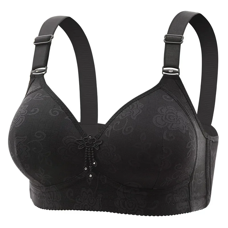 Sujetador inalámbrico de copa completa para mujer, sin imanes, copa delgada, talla grande, para señoras mayores, uso diario.