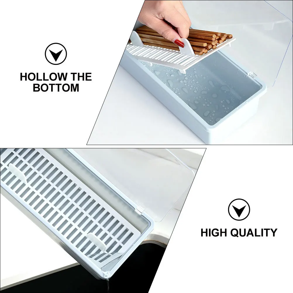 

Chopsticks Box Storage Organizer Kitchen Sink Holder Fork Spoon Drain Case Plastic Multifunctional Drying Rack For Small Space