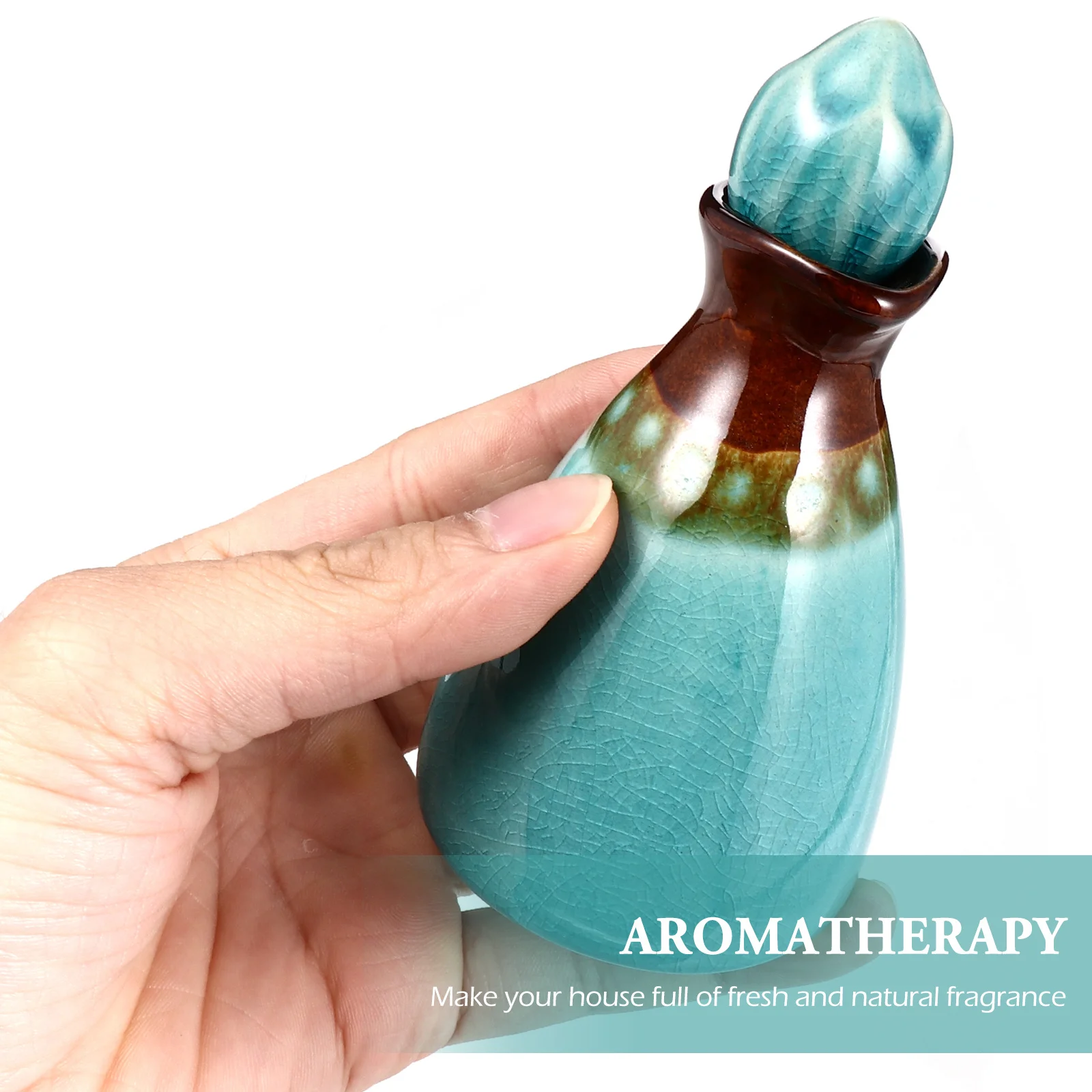 

Ceramic Essential Oil Bottle Refillable Compact Travel Perfume Liquid Storage Aromatherapy Dispenser Refillable Bottle