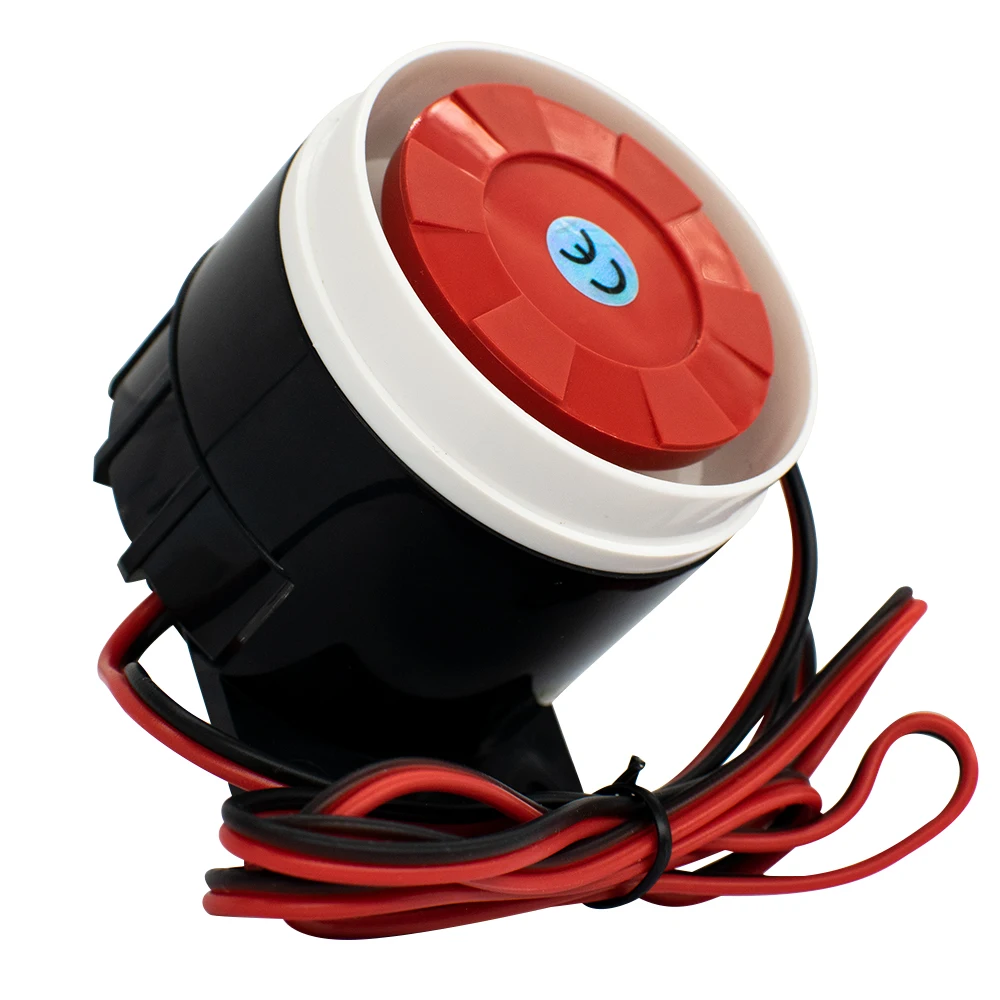تيار مستمر 12 فولت إنذار صغير صفارة الإنذار إنذار الصوت مكافحة سرقة الجرس عالية ديسيبل الأمن بيزو الطنان إنذار القرن