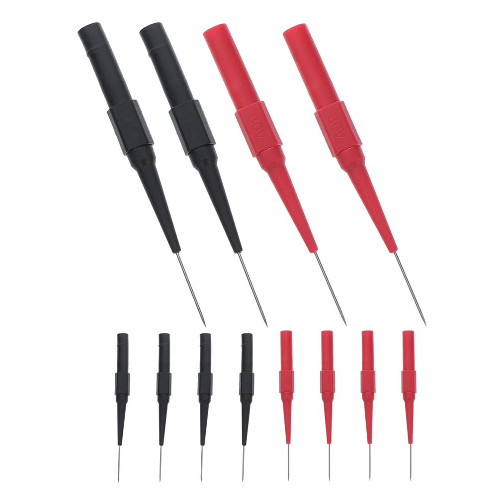 

12 Pcs Electric Pen Probe Metal Tester High Temperature Resistance Durable Precision Multimeter Test Leads Automotive Circuit