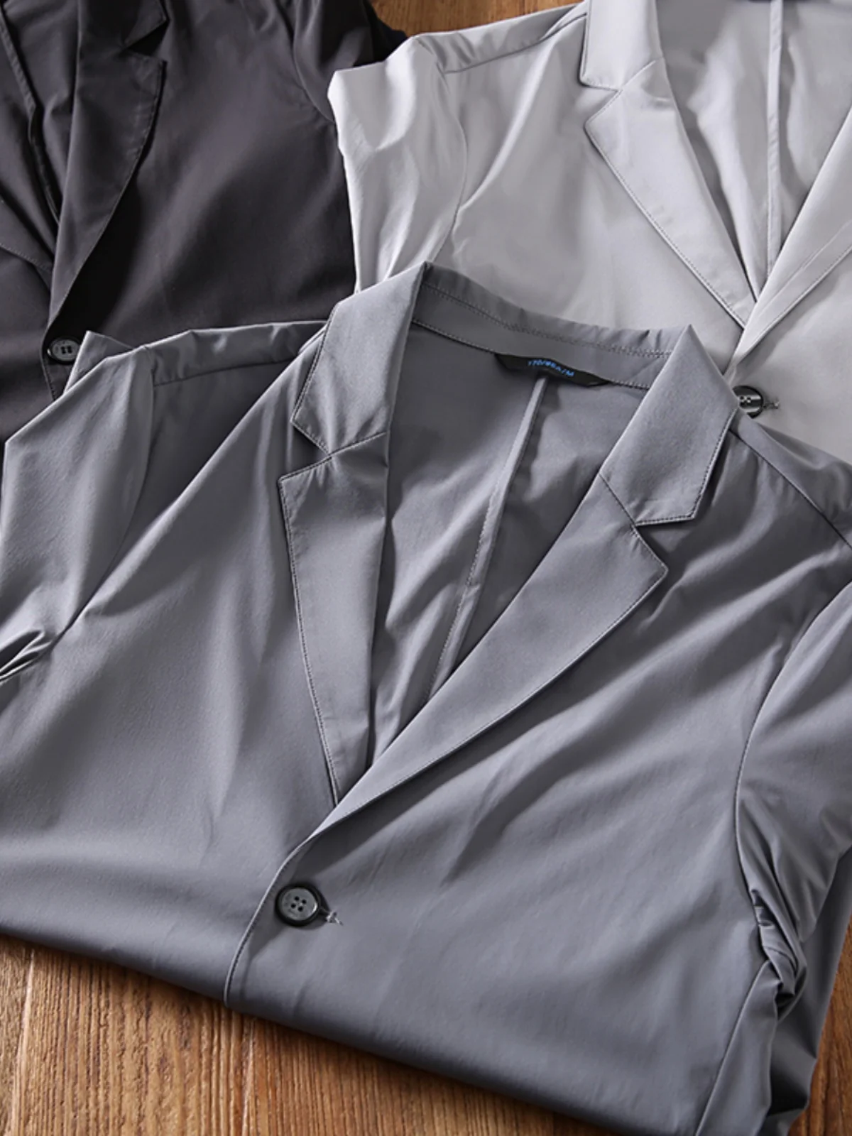 

Milksilk Ice Silk Thin Breathable High Elastic Mixed Fabric Summer Men's Casual Qui Dry Sun Protection Small Western Suit