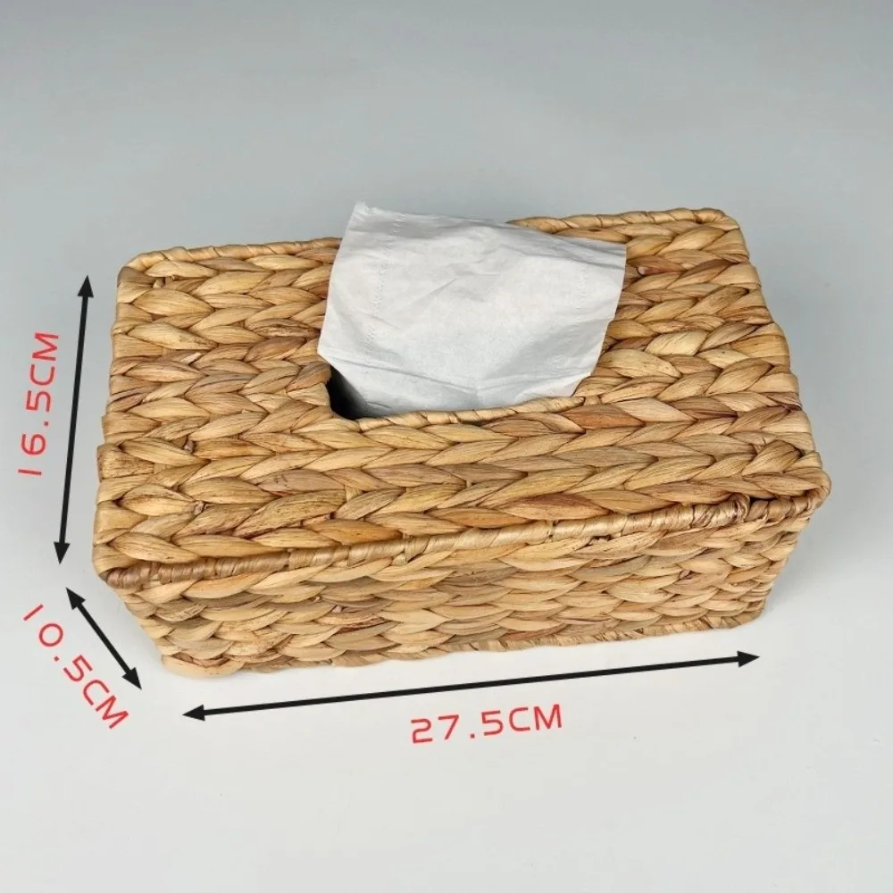 

Straw Woven Tissue Box Cover Natural Decorative Tissue Holder Lightweight Household Napkin Holder for Living Room Bedroom