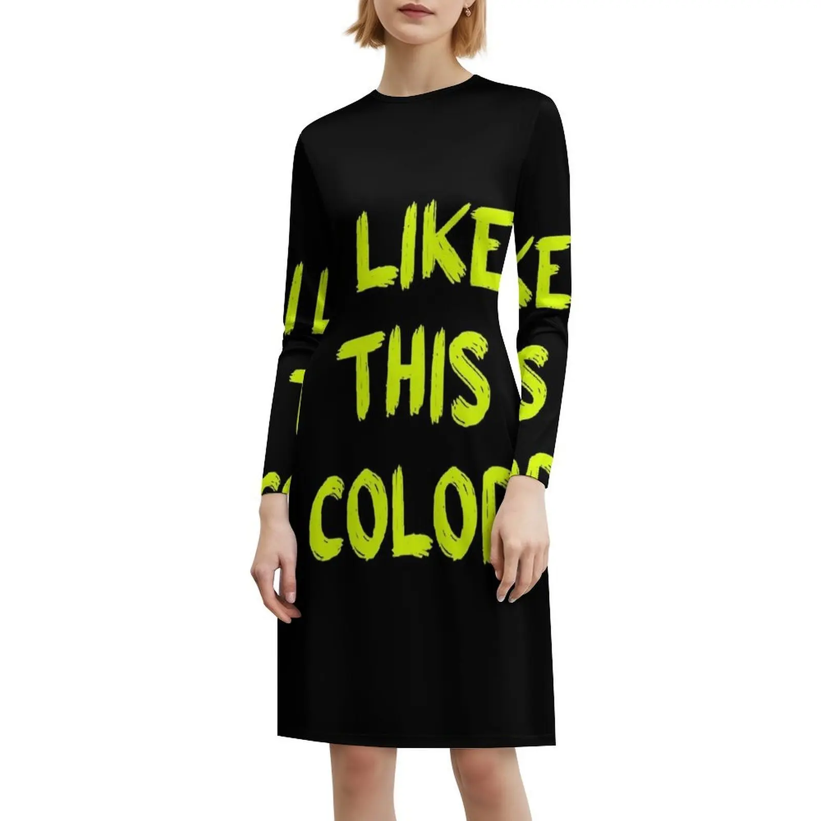 この色が好きです - シャルトルーズ色の女性用エレガントなパーティードレス、Aラインドレス、ショート/ロング/ノースリーブオプション、様々な色があります