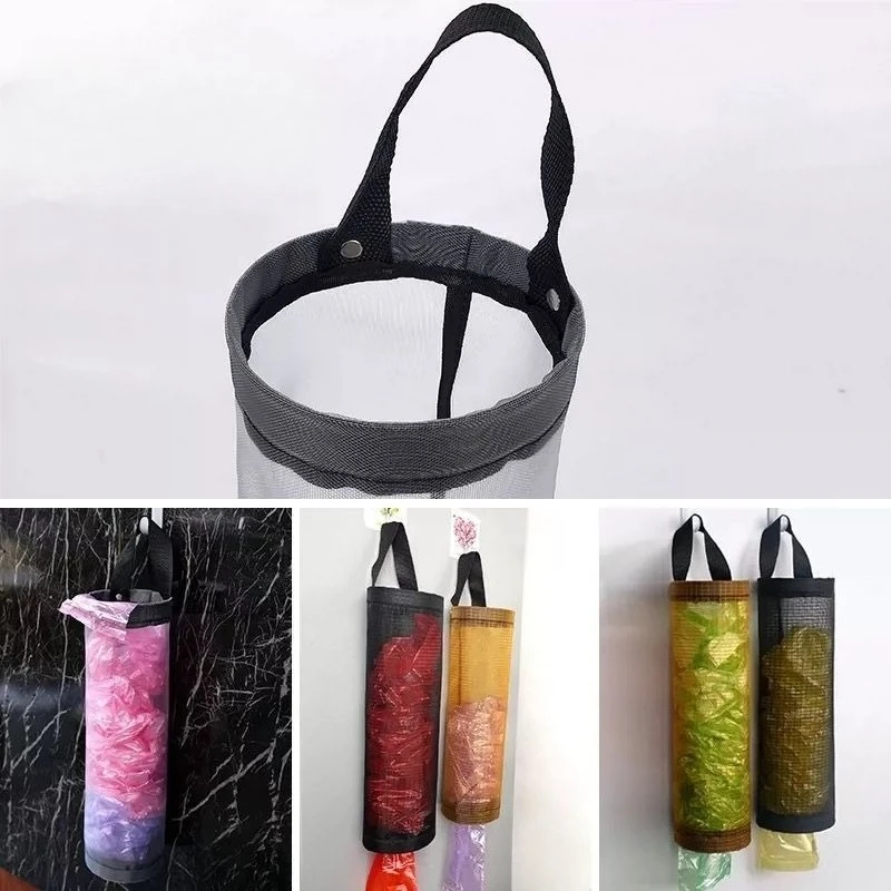 Space Saving Wall Hanging Storage Bag Large Capacity Kitchen Organizer for Plastic Bags Garbage Bags Sundries
