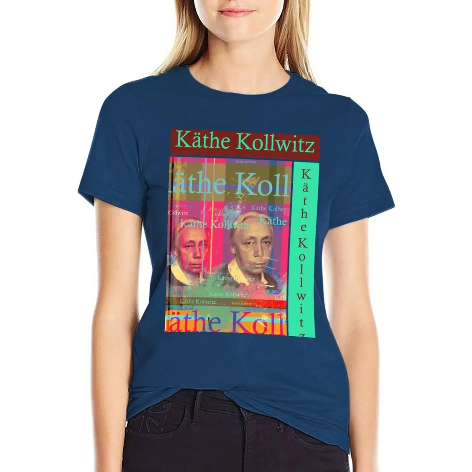 Beautiful K?the Kollwitz portrait, aesthetic collage of the well-known German artist and sculptor T-shirt