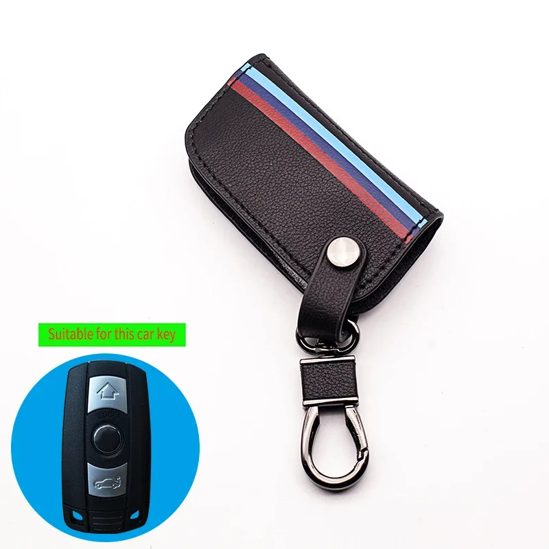 Top layer leather Genuine Leather car key cover for BMW X1 X3 X5 X6 E46 E90 F10 F30 Car Key Holder keys car keys accessories