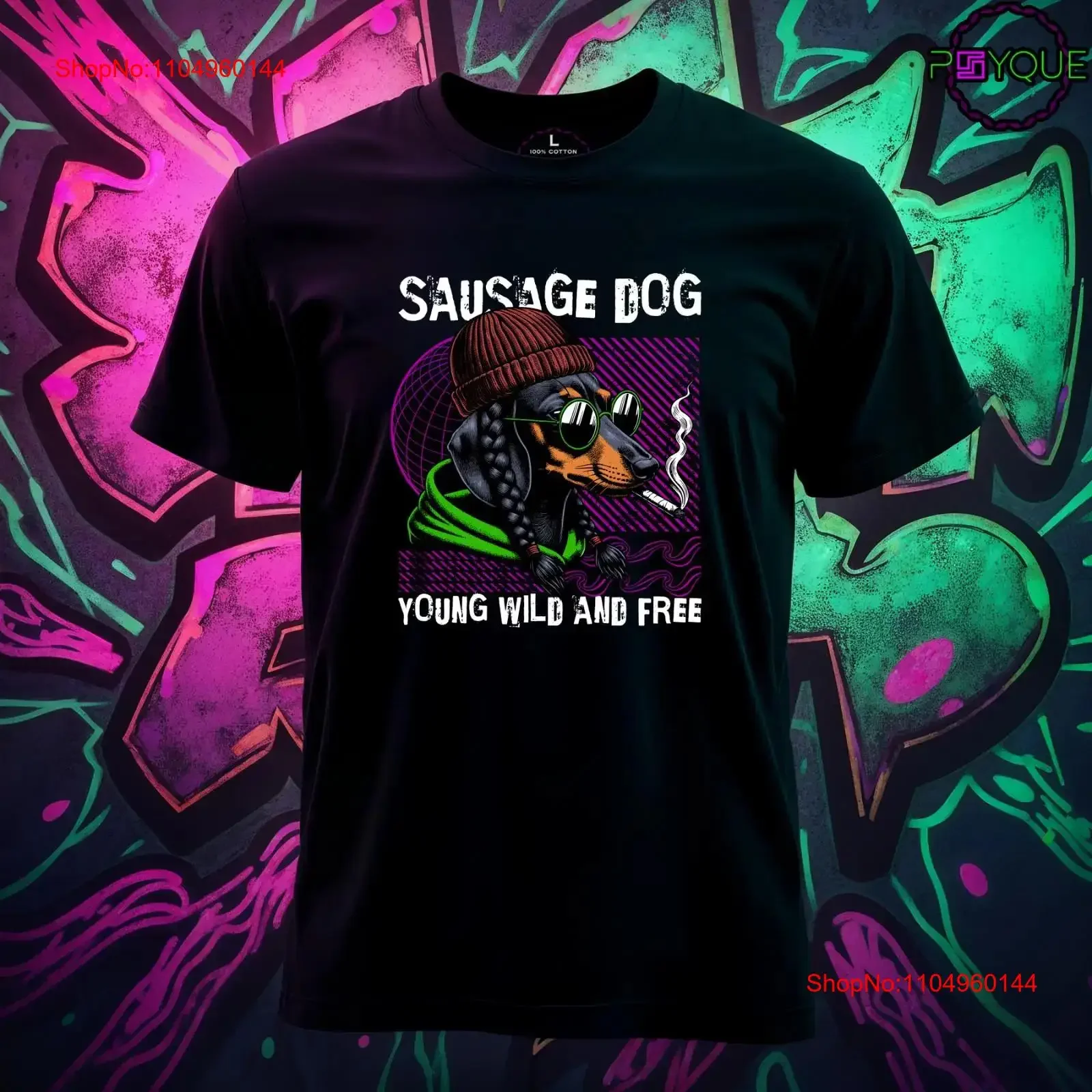 

Sausage Dog Young Wild Free T Shirt Dachshund Weenie Dogs Love ad4 vintage Washed fashion Top For Everyday Wear Comfortable