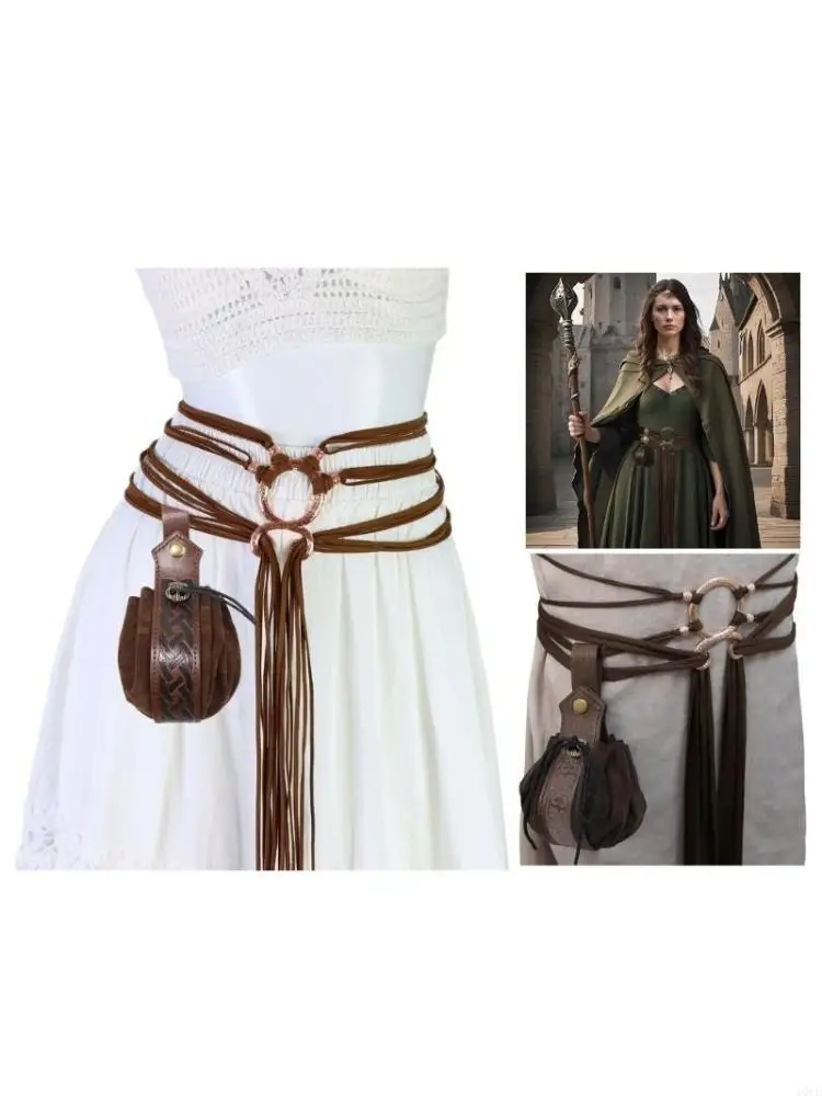 

Регулируемый средневековый викторианский пояс и поясной комплект для женщин, костюм эпохи Возрождения, пояс ведьмы, украшение