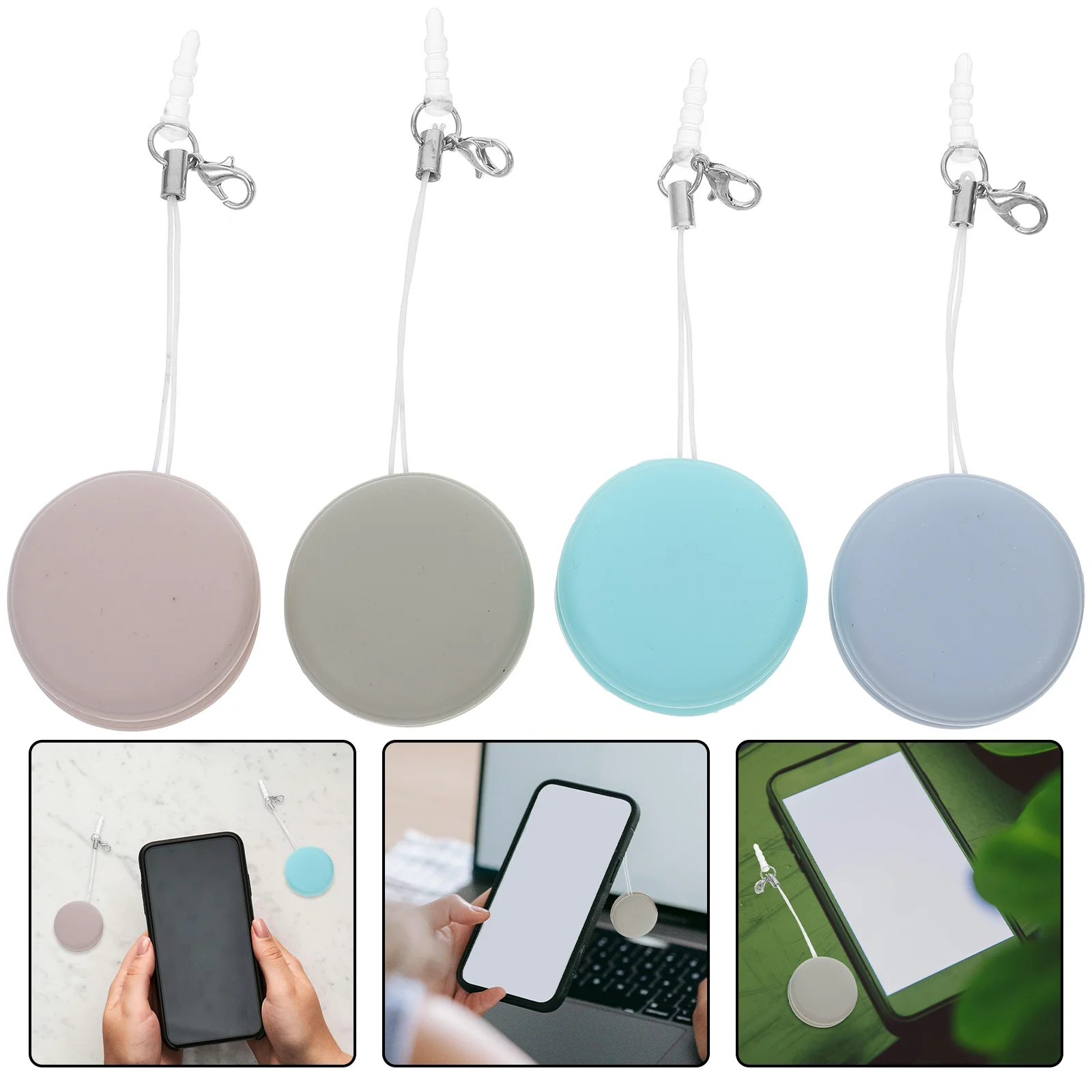 

4pcs Macaron Screen Cleaner Portable Mesh Cleaning Tool For Camera Lens Electronic Devices Wipes Car Display Glasses