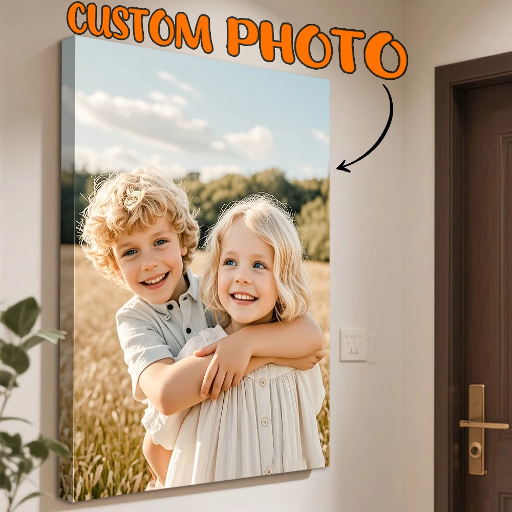 1pc big size canvas custom photo,personalized gift for room 