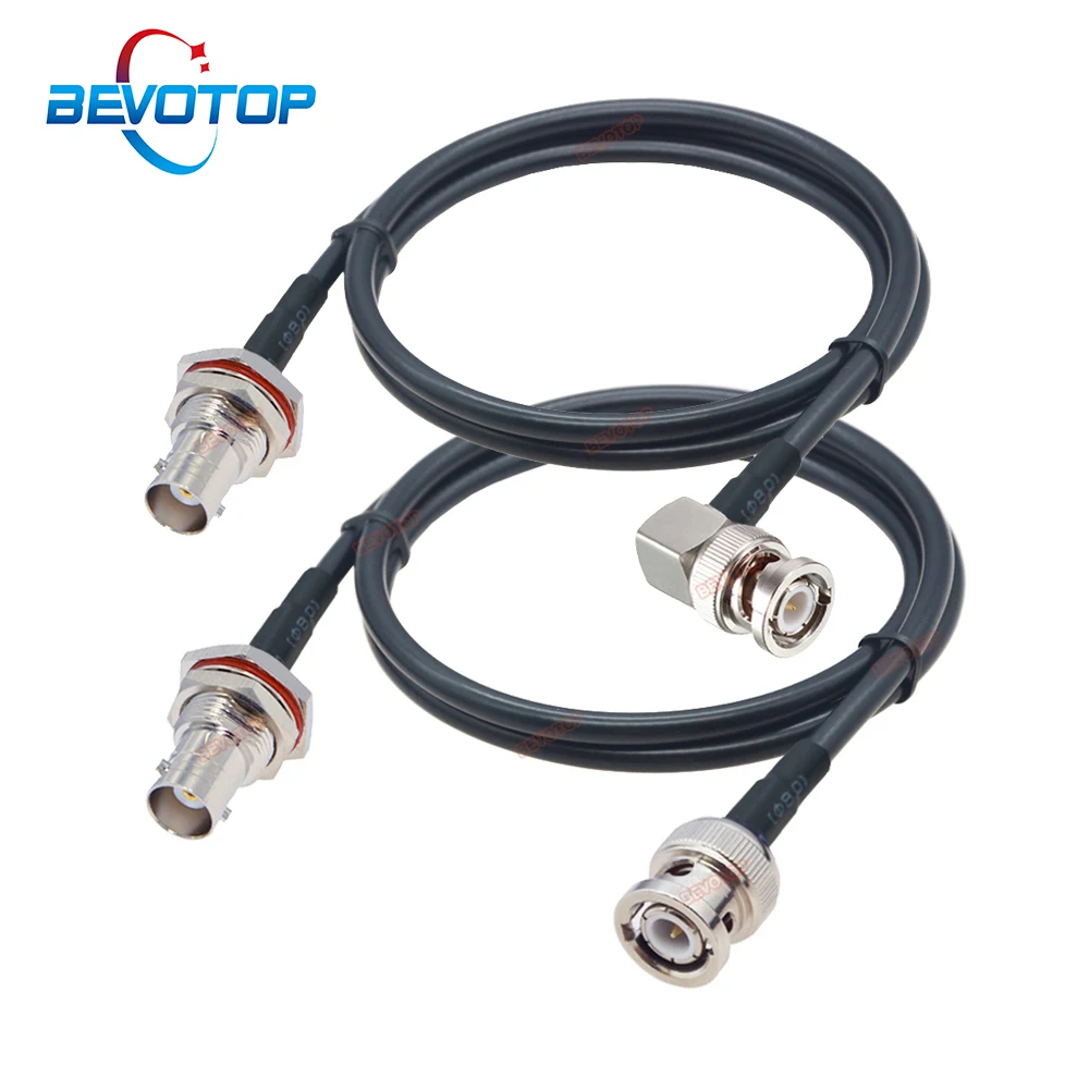 Bevotop Rg58 Bnc Kabel Waterdichte Bnc Vrouwelijke Moer Schot Naar Bnc Mannelijke Plug Rg58 Pigtail Jumper 50 Ohm Rf Coaxiale Verlengkabel
