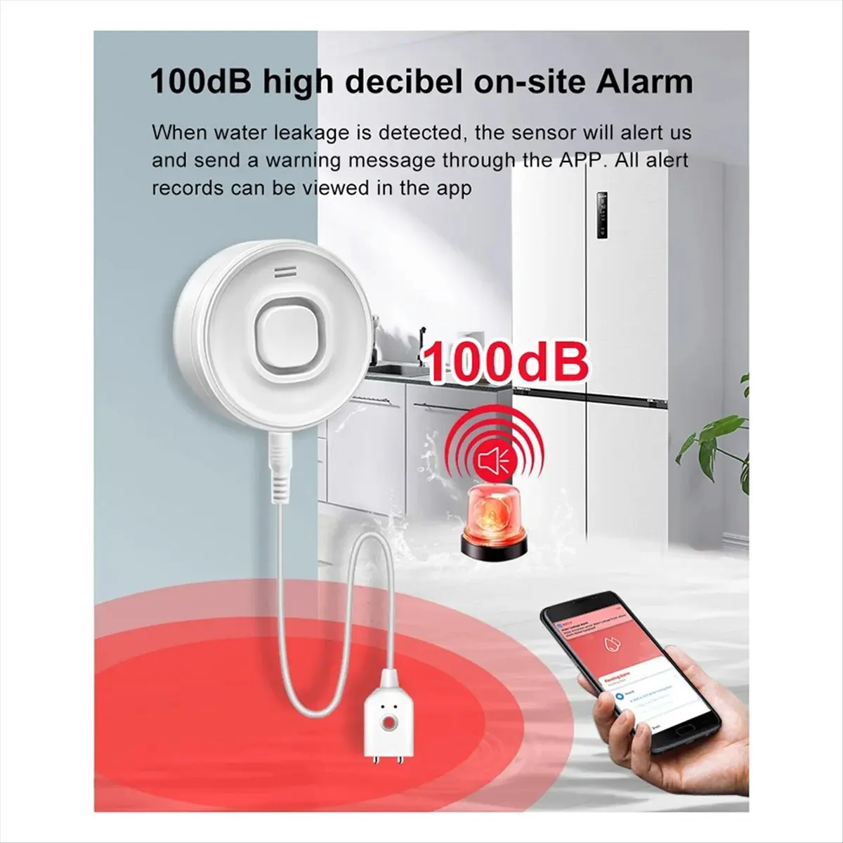 جديد تويا واي فاي إنذار غمر المياه كاشف تسرب المياه الحياة الذكية APP التحكم عن بعد دعم ل #2