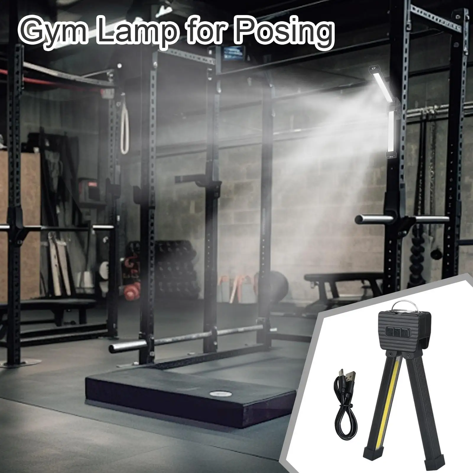 

7grades Dimming Rechargeable Light Gym Lamp For Posing Waterproof Led Flashlight Posing With Magnet Handheld 180 Degree Folding