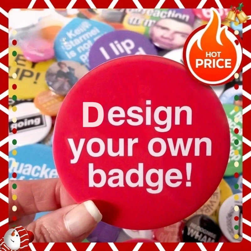 Free Design Pins Personalized Custom Brooches Make Your Own Image Button Badge for Bag Clothes Decoration Souvenir Gifts 58/32MM