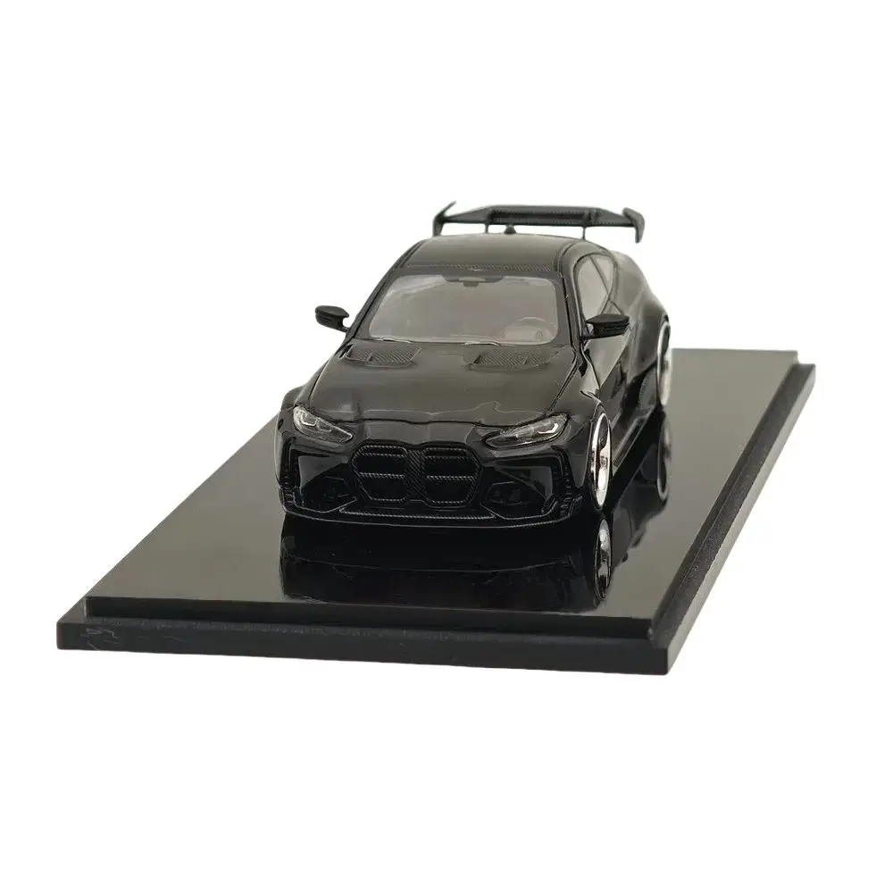 

1:64 STREET WARRIOR SW M4 G82 Спортивные черные литые модели автомобилей Миниатюрная ограниченная коллекция Модели игрушечных транспортных средств