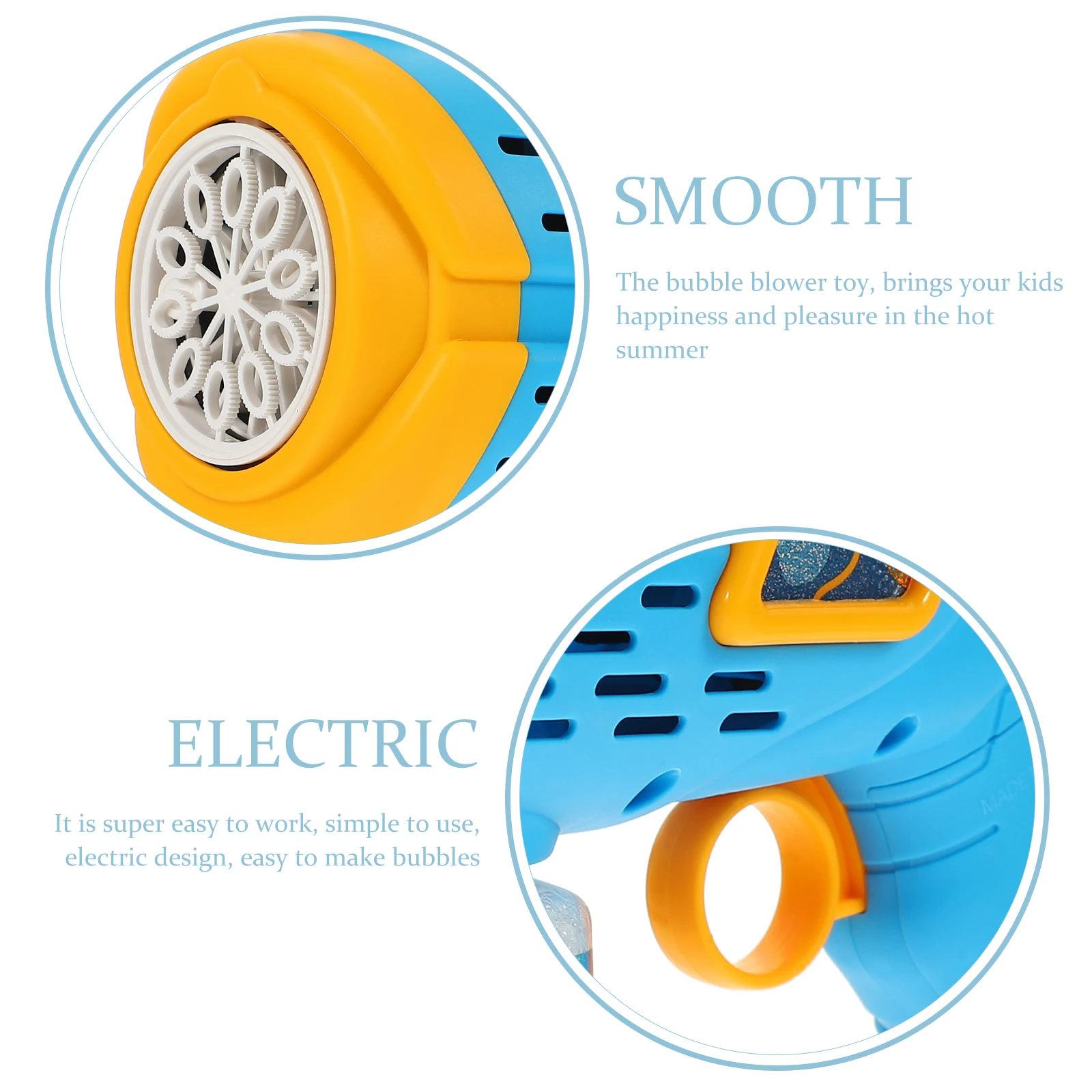 

Automatic Bubble Machine Handheld Blower Sky Blue Kids Toy Electric Design Bubbles Children Play Party Outdoor Indoor