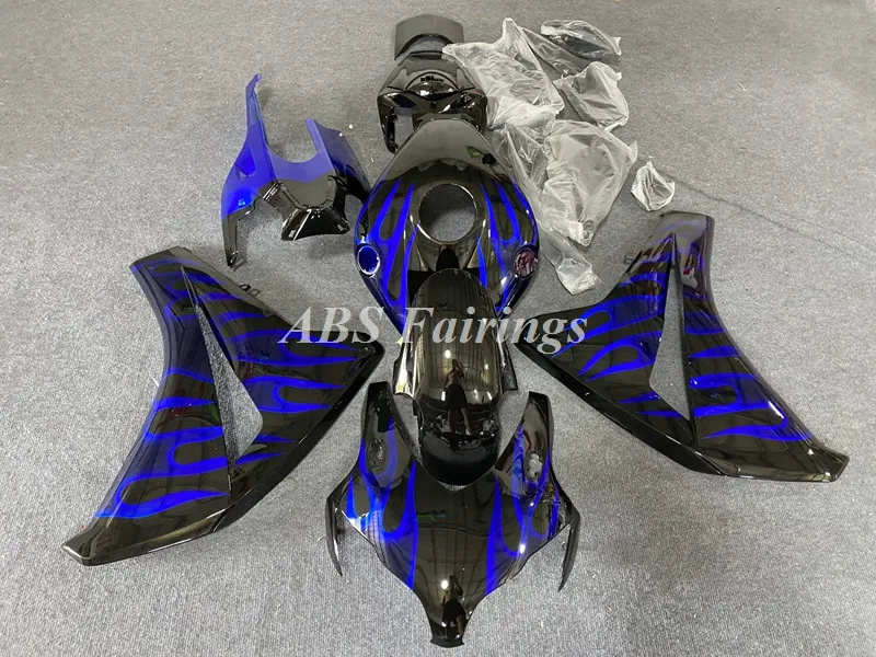 4Gifts Injection Mold New ABS Bike Fairings Kit Fit For HONDA CBR1000RR 2008 2009 2010 2011 08 09 10 11 Bodywork Set Blue Flame