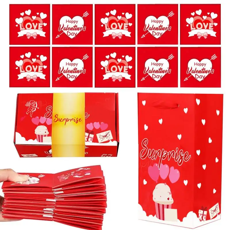 Pop-up Cash Photo Box 10X Red Envelopes Valentines Pop Out Cash Box Love Celebration Reusable Couple Keepsake Romantic Box For