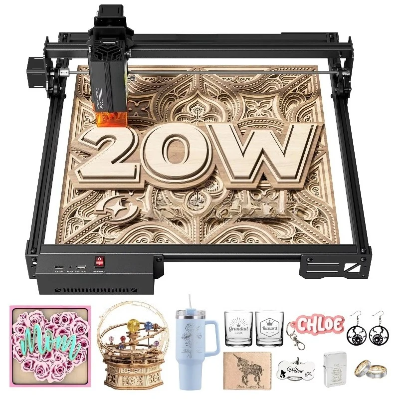 

2025 20W Engraver A20 PRO V2 Cutter High Accuracy Engraving Machine For Personalized Gifts Business Cards