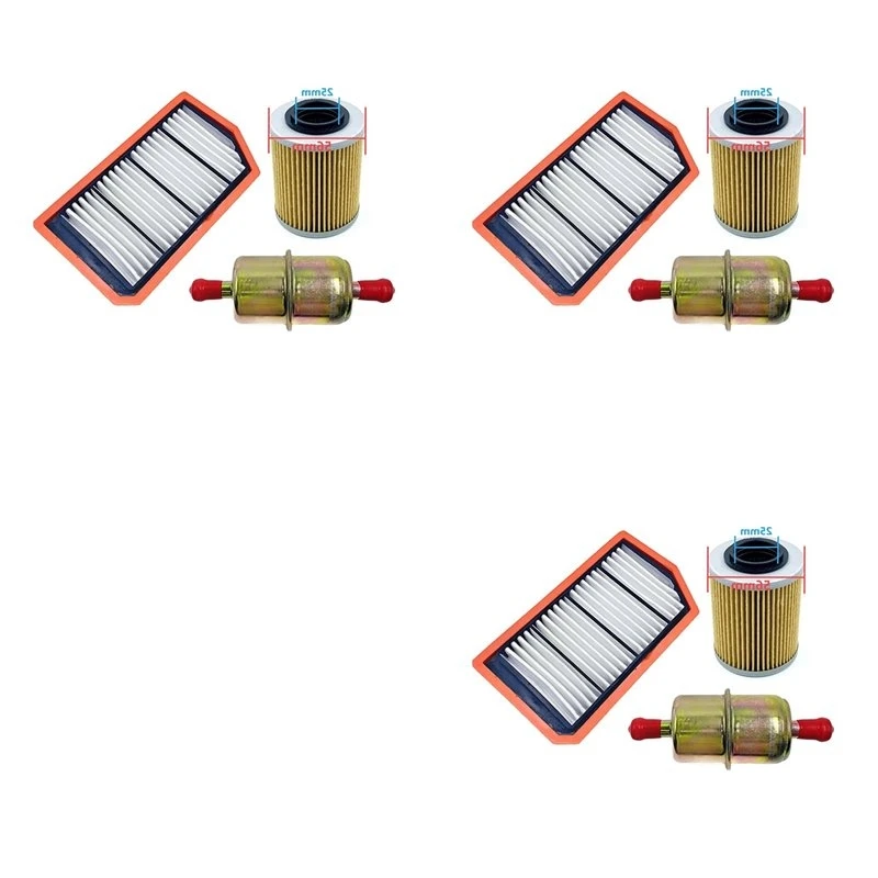 A96E-3X Motorcycle Air Filter And Oil Fuel Filter For ODES 650 800 1000 ATV 21170101731 13204060001 13204060000 21040111601