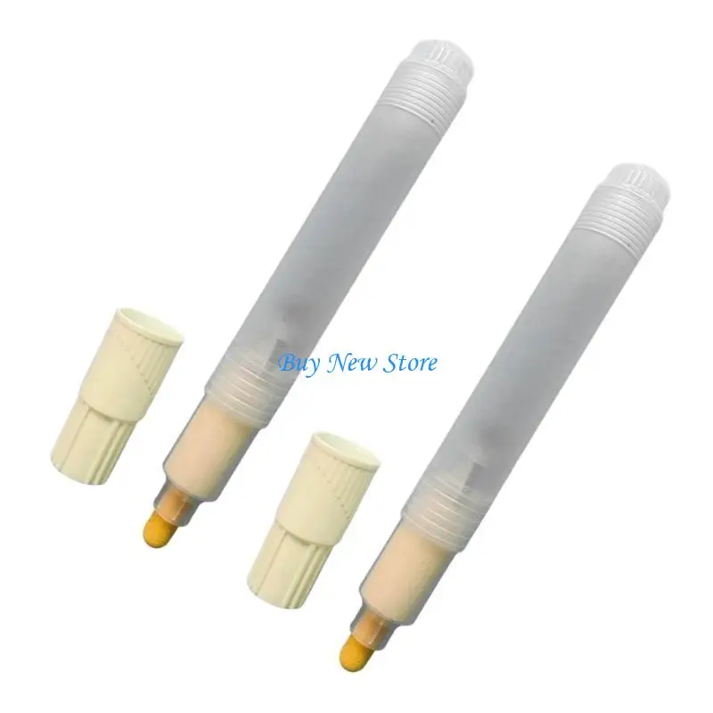 

20CE 2Pcs Refillable Empty Paint Pen Empty Marker Flat or Round Tip Empty Pen For Painting on Fabric Canvas Wall Glass