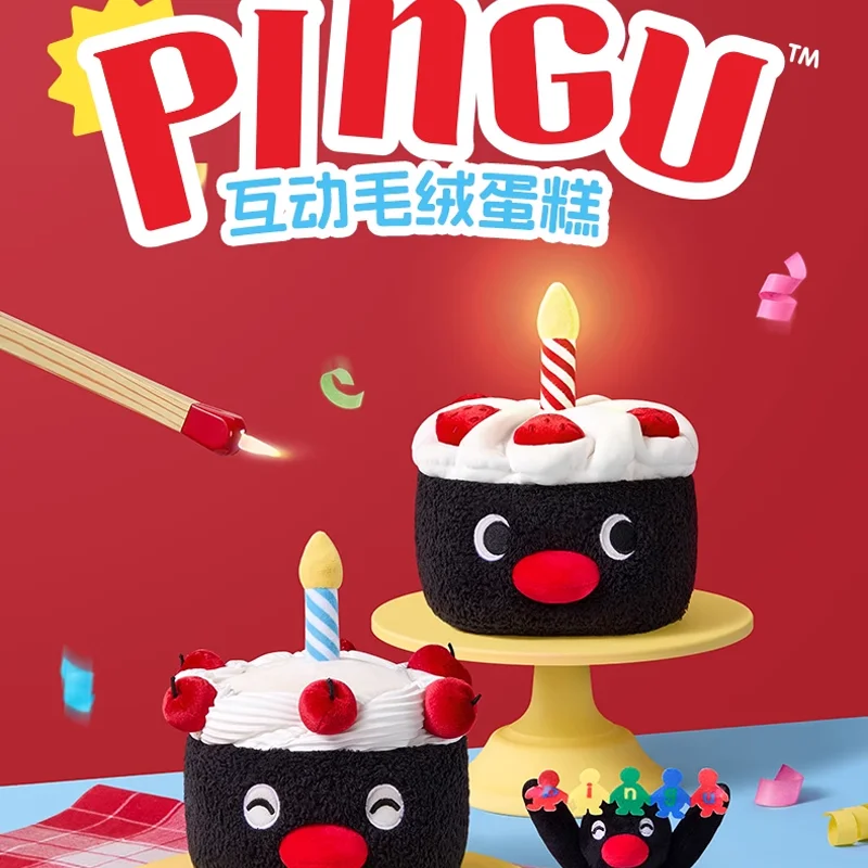 

New Pingu 45th Anniversary Interactive Cake Doll Blind Box Toy Birthday Gift Anime Pingu Interactive Doll Birthday Cake Ornament