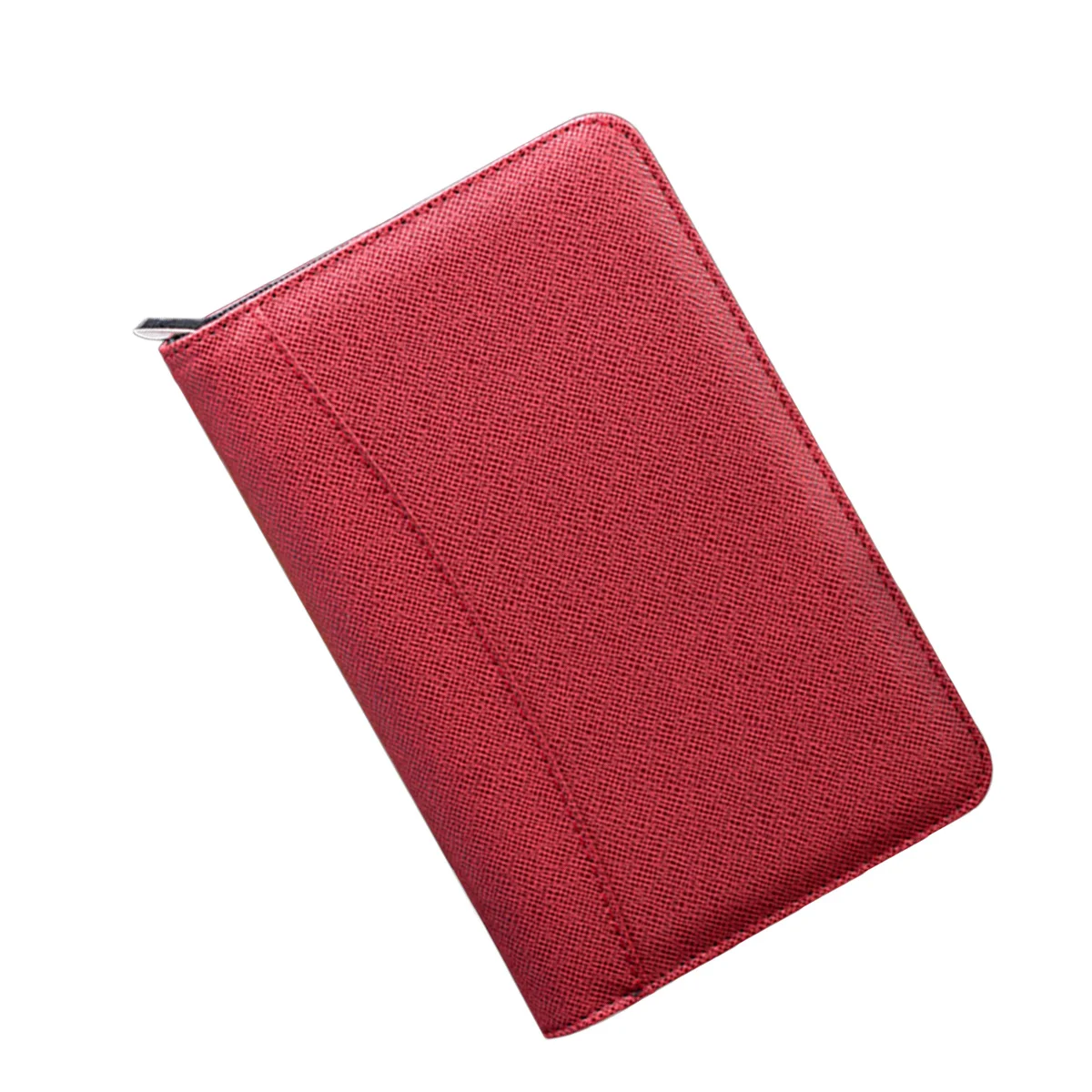 

PU Cover A5 Zipper Notebook Loose-Leaf Business Notepad Red Calculator Conference Office Travel Organizer