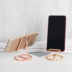 1pc Rose Gold Universal Portable Cell Phone & Tablet Stand Holder - Perfect for Any Desk or Tabletop!