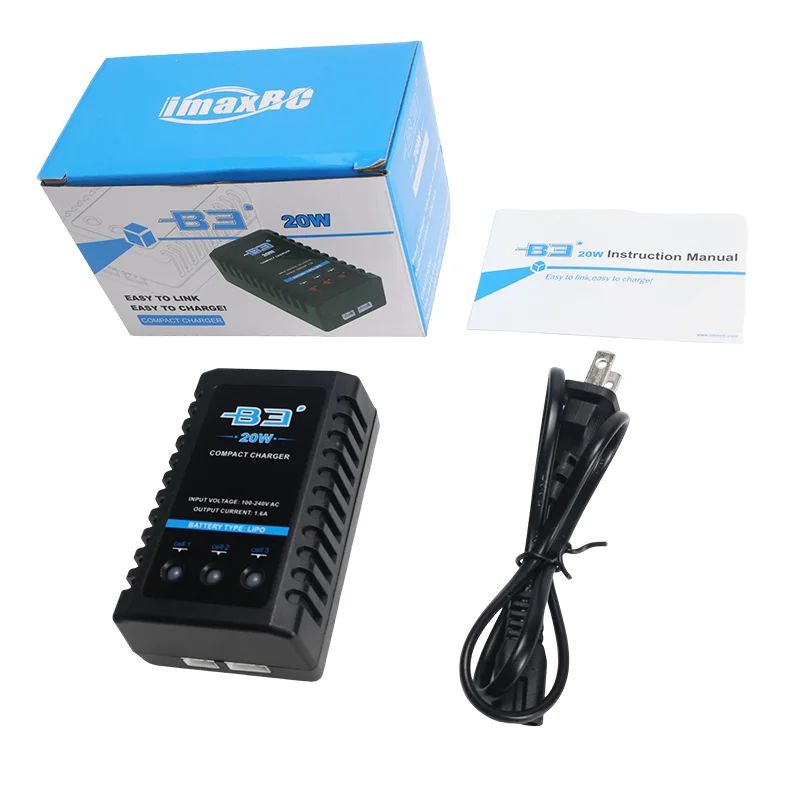 شاحن بطارية ليبو IMAX (B3 Pro 10W)(B3 20W)7.4V 11.1V 2S 3S 110-240V Lipo شاحن إمداد الطاقة الاتحاد الأوروبي/الولايات المتحدة التوصيل لعبة مجسمة RC #4