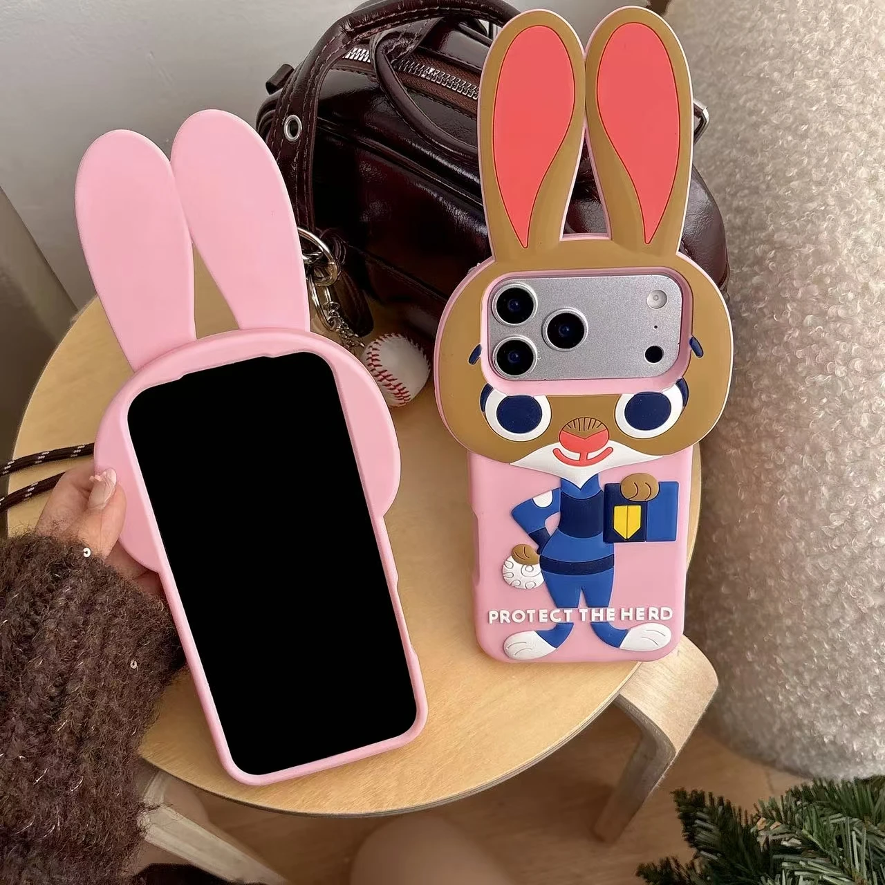  ﻿ ﻿ ﻿ Funda de teléfono de oficial de policía Judy Rabbit de dibujos animados 3D para 17 Pro Max 16 15 14 13 12 Pro Max 16 Plus Bunny funda de silicona suave