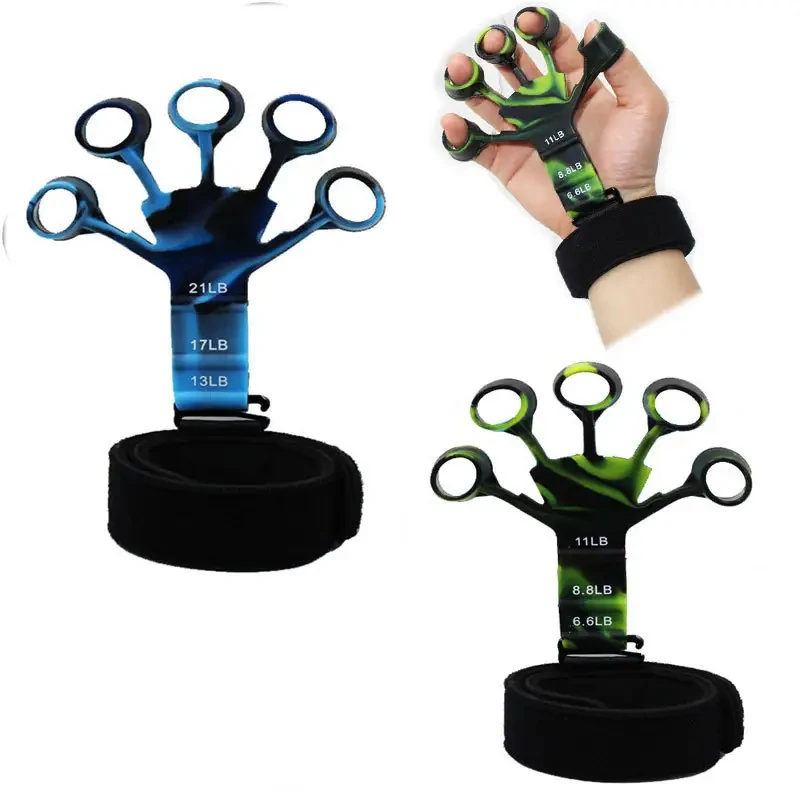 13-21 LB Finger Intensifier Grip Strength Device, Finger Flexibility Trainer, 5 Fingers Trainer Finger Resistance Band