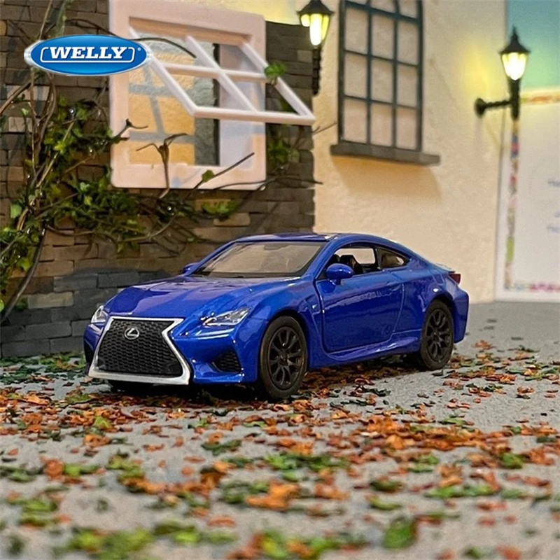 1:36 Lexus RC F Car Model Replica Scale Metal Miniature Art Home Decor Hobby Lifestyle Kid Gift Collection Toys