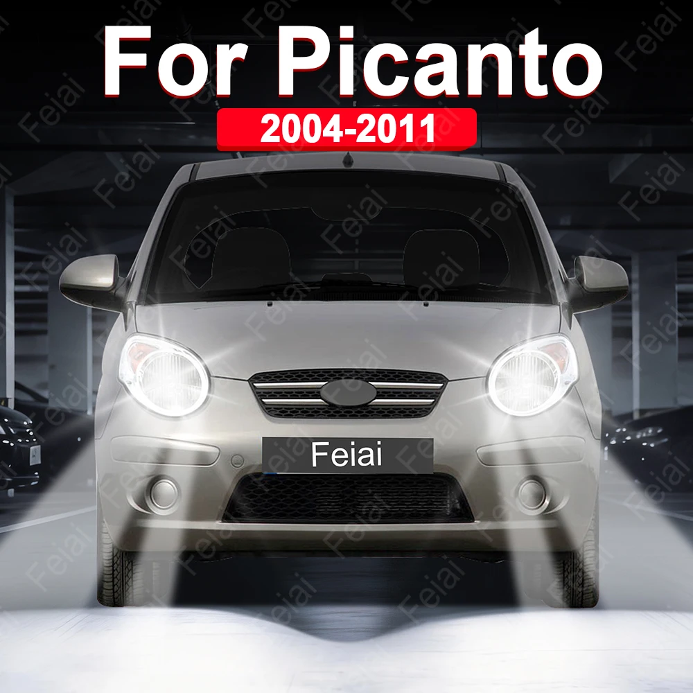 Bombilla LED para Faro Delantero de Kia Picanto, Accesorios para Picanto, Faro Delantero LED Súper Brillante para Automóvil, 2004-2007 2008 2009 2010 2011