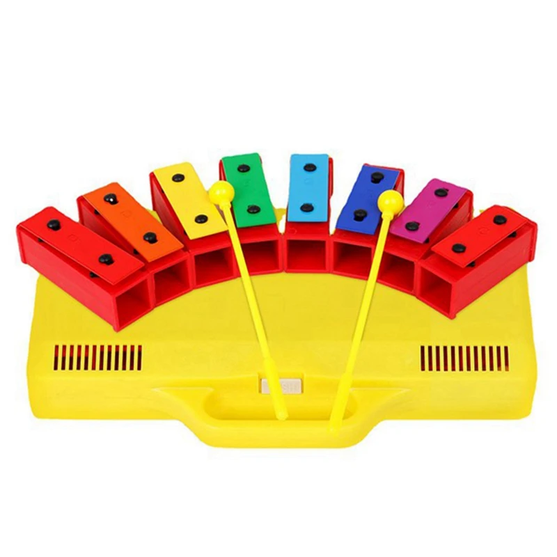 

3 Set Xylophone Glockenspiel 8 Notes Chromatic Resonator Bells With Yellow Case