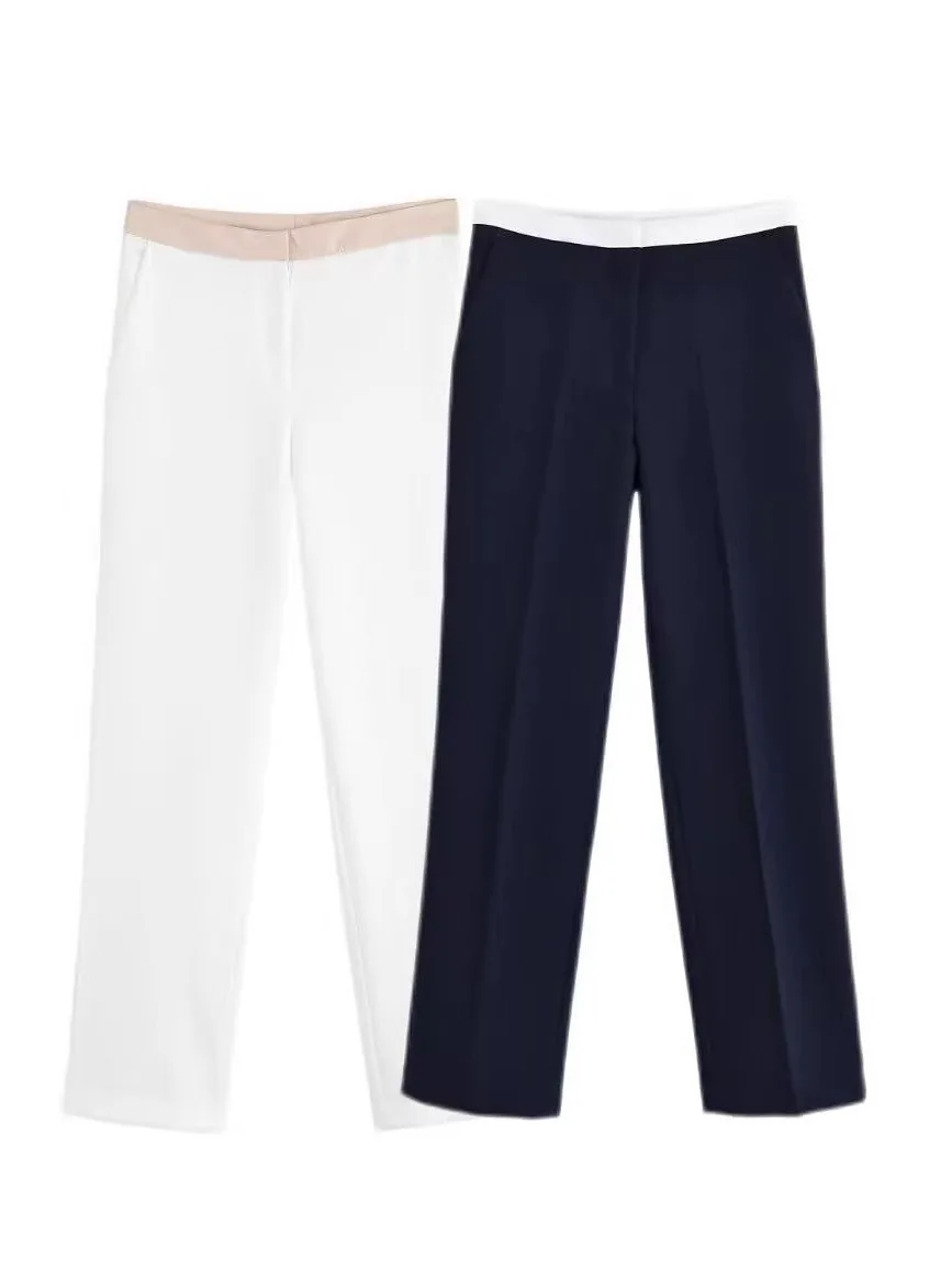 

Женский круглый трикотажный комплект из джата и брюк, осень 2023, Новое поступление, повседневная спортивная одежда, комплект из двух предметов