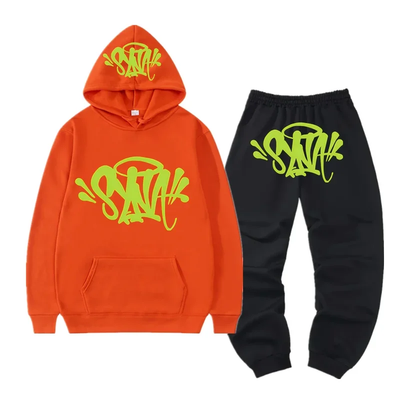 2024Autumn Winter Street Brand Fashion Casual Tracksuits Tops Long Pants Set Hip Hop Men Women Hooded Sweatshirt Sports Trousers