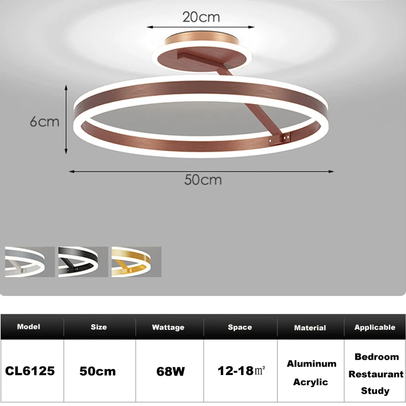 Moderne LED-plafond kroonluchter-dimbaar oppervlak gemonteerd voor woonkamer slaapkamer eetkeuken, thuis verlichting armaturen decoratieve